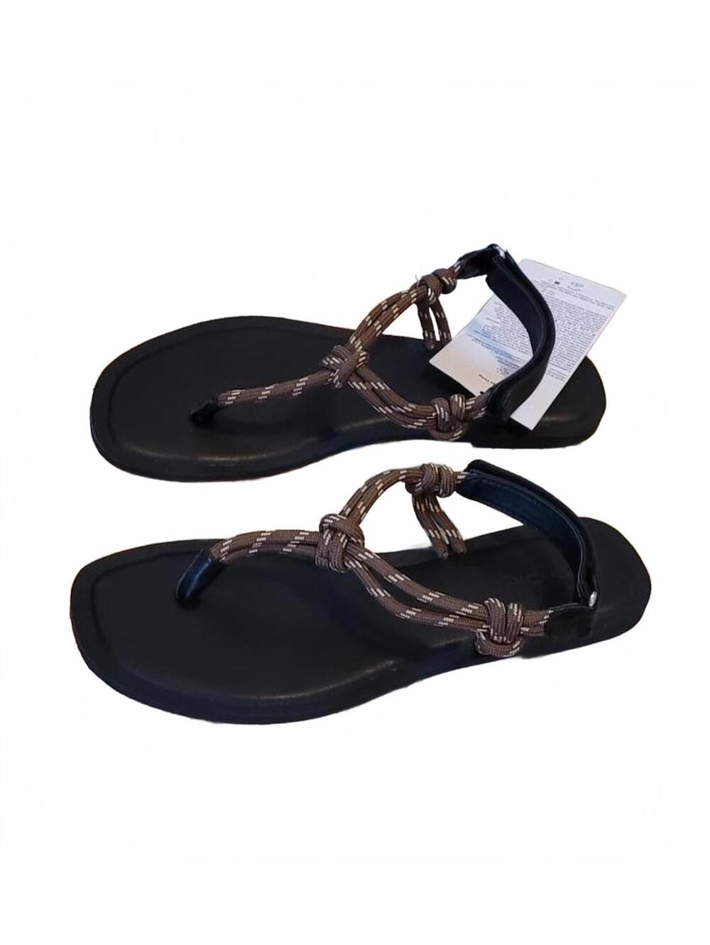The Drop Women's Sandals Charea Brown Rope Strappy Fashion Shoes Size 9
